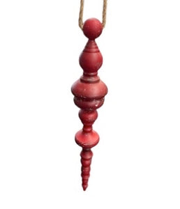 Large Red Distressed Metal Ornaments