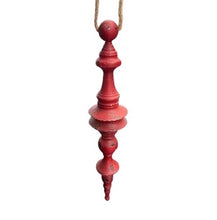 Load image into Gallery viewer, Large Red Distressed Metal Ornaments
