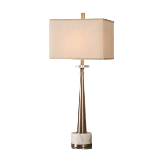 Tapered Antique Brass Lamp