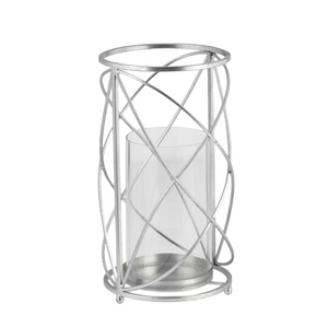 Hurricane Candle Holder - Silver