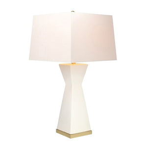 Hourglass Table Lamp - White