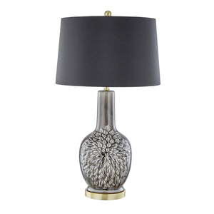 Embossed Floral Table Lamp