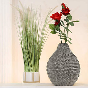 Silver Studded Vase