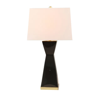 Hourglass Table Lamp - Black