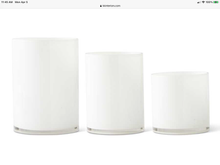 Load image into Gallery viewer, White Glass Cylinder Vase - Medium
